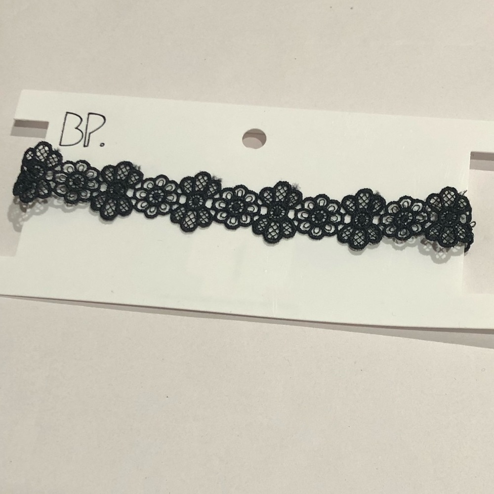 BP. black Floral Lace Choker